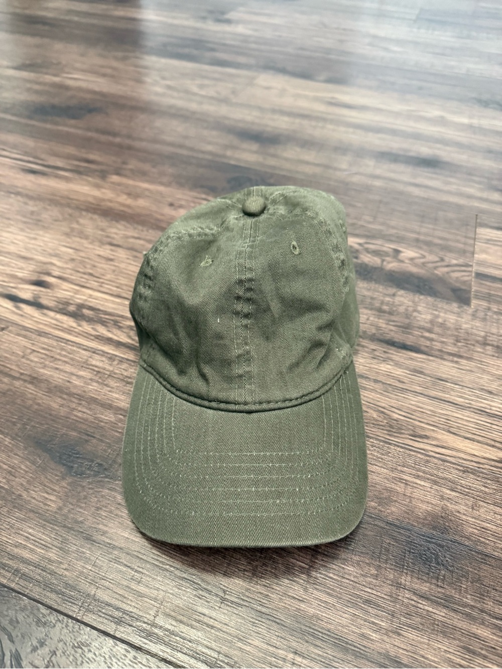 Olive Green Cotton Baseball Cap - Casual Everyday Hat